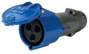 [520 82]  TOMA AEREA 2P+T 16A 200/250V 6H AZUL IP44 HYPRA MCA LEGRAND