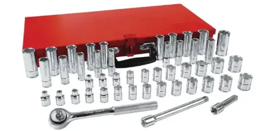 [5200B]  JUEGO DE DADOS Y ACCESORIOS CUADRO DE 3/8"COMBINADO, 48 PIEZAS MCA URREA