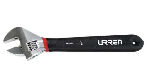 [710G] LLAVE AJUSTABLE CROMADA CON MANGO RUBBER GRIP 10" MCA URREA