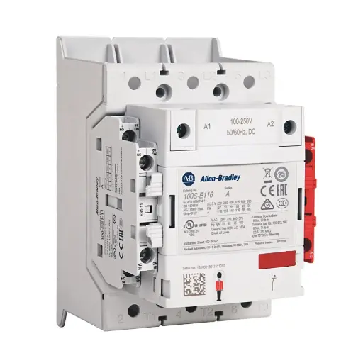 [100S-E205KD12C] CONTACTOR DE SEGURIDAD IEC DE 205AMP 480V 3 FASES BOBINA 100-250VCA 1NO-2NV DE SEGURIDAD MCA ALLEN BRADLEY