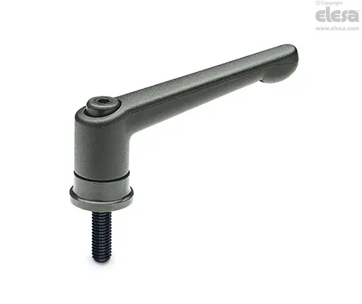 [GN.15621] GN 300.4-92-M10-29-SW, MANIJA AJUSTABLE CON AMPLIFICADOR DE PAR, EN ZAMAC Y ACERO, TORNILLO ROSCADO, MCA ELESA 