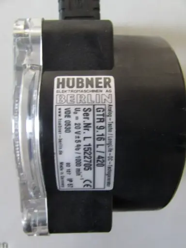 [GTR9.16L/420] TACOGENERADOR 20V 1000MIN VDE 0530 IP67 MCA HUBNER BERLIN