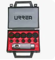 [49901] JUEGO DE SACABOCADOS DE 1/8" A 3/4", 11 PIEZAS MCA URREA