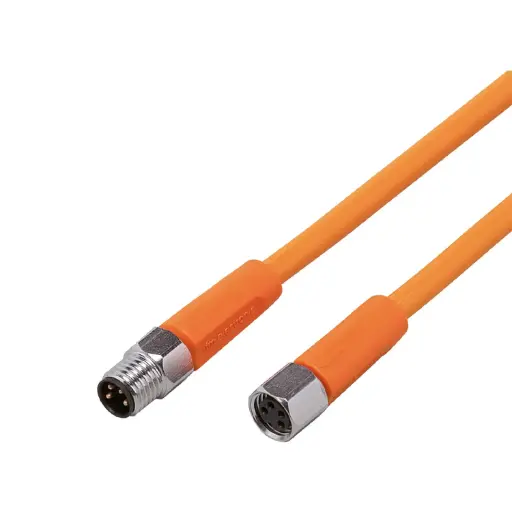 [EVT180] CABLE CON CONECTOR M8 HEMBRA-MACHO, 4 PINES, LARGO 1 METRO, MCA IFM