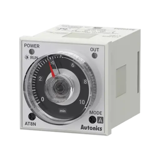 [AT8N] TEMPORIZADOR ANALÓGICO 8 PINES, 100-240VCA,24-240VCD, DPDT, MCA AUTONICS