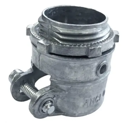 [CRF38] CONECTOR RECTO TUBO FLEXIBLE 38MM (11/2) CON CONTRA   MCA ANCLO