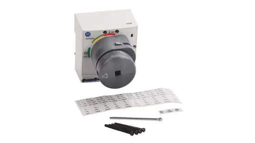 [140G-H-RVM12R] MECANISMO DE OPERACION ROTATIVO, MANIJA ROTATIVA, 12", ROJO/AMARILLO MCA ALLEN BRADLEY