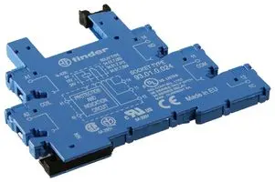 [93010024] ZOCALO CON BORNES DE JAULA, PARA EL MONTAJE DE RELEVADORES TIPO 34.51 CON TENSION DE MANDO DE 24VAC/DC. MCA FINDER